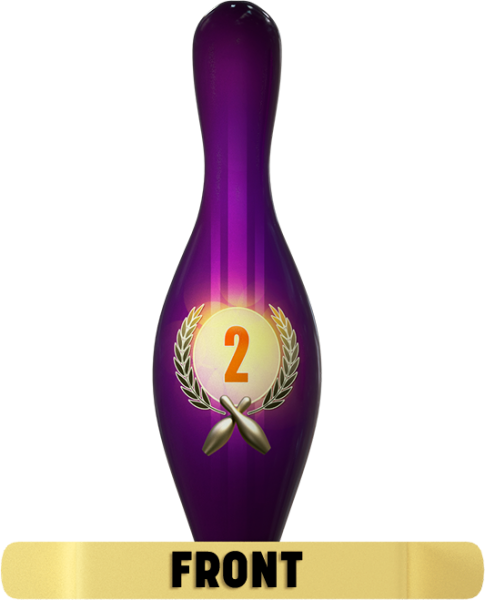 Pin Awards - Bowling Pin - Geschenkartikel - 2nd Place - Lila