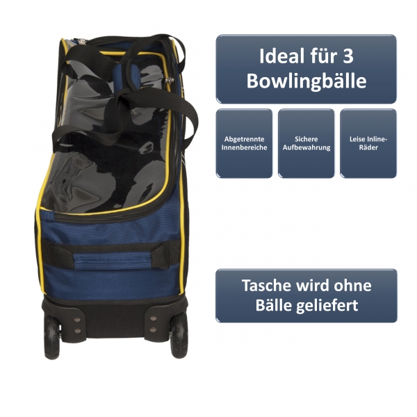 Premium - Triple Tote - Blau/Schwarz/Gelb