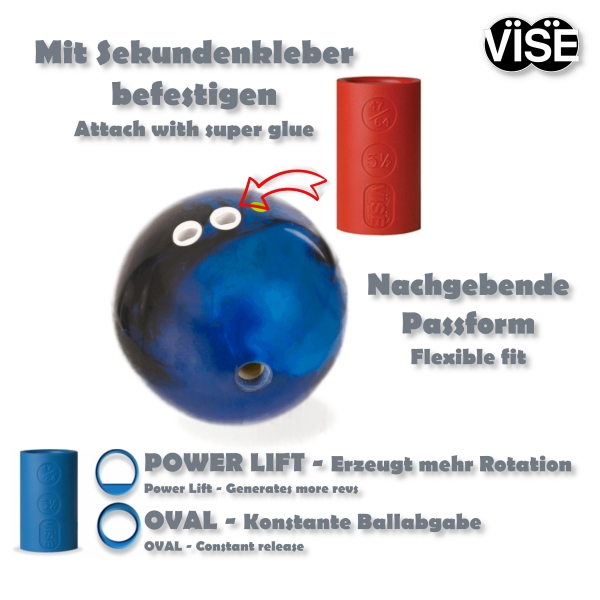 P/O - Power Lift/Oval - Fingereinsatz - Weiß - Duo