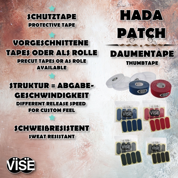 Vise Hada Patch Pre-Cut Thumb Tape - 40 Pieces For Clean Release & Grip