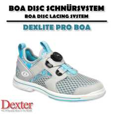 Dexter – DexLite Pro BoA - Bowlingschuhe - Hellgrau/Blau (RH)
