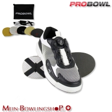 Pro Bowl – Stelo - Bowlingschuhe - Schwarz Weiß