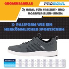 Pro Bowl – Supro - Bowlingschuhe - Dunkel Grau