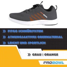 Pro Bowl – Supro - Bowlingschuhe - Grau/Orange