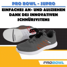 Pro Bowl – Supro - Bowlingschuhe - Grau/Orange