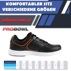 Pro Bowl – Bonega - Bowlingschuhe - Schwarz/Orange