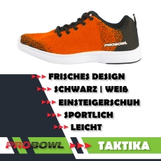 Pro Bowl – Taktika - Bowlingschuhe - Schwarz/Orange