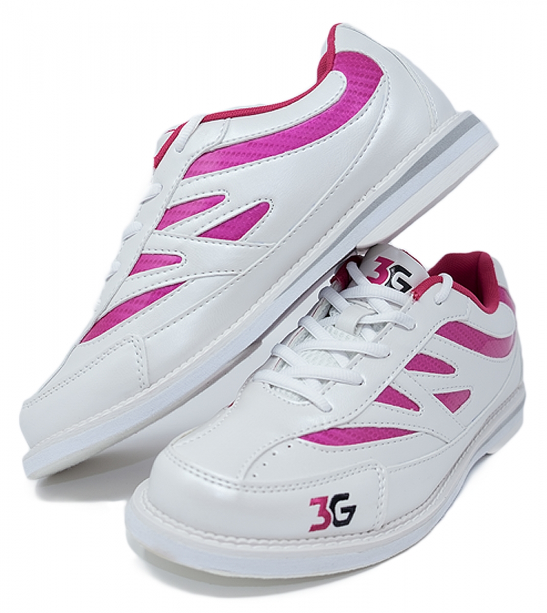 Weiß/Pink Bowlingschuhe für Damen 3G Kicks 