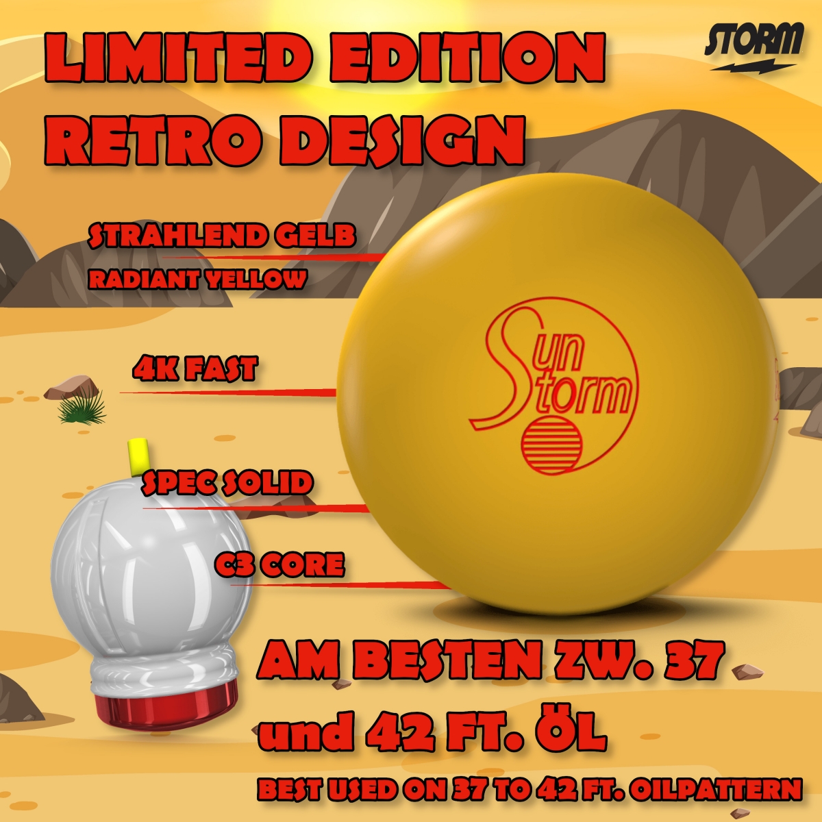 Storm Bowling Sun Storm Bowlingball Klassiker